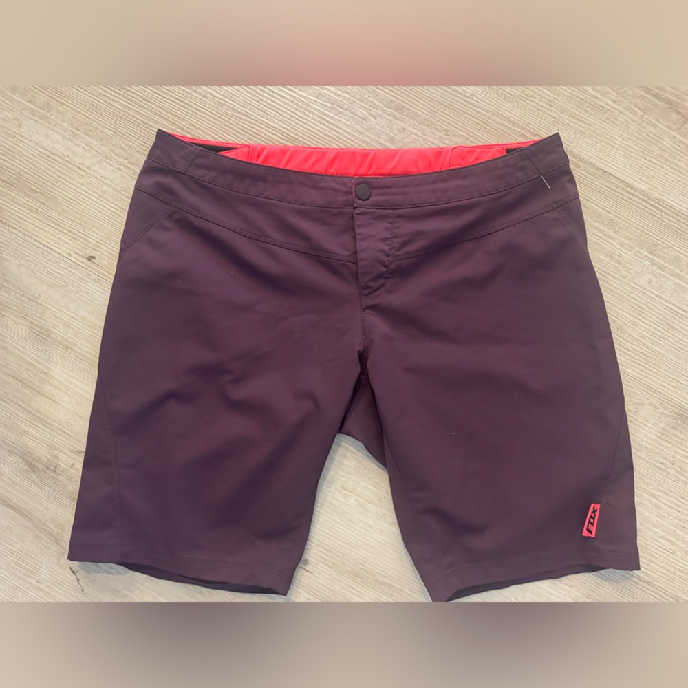 Purple Shorts with pink accents Fox biking large